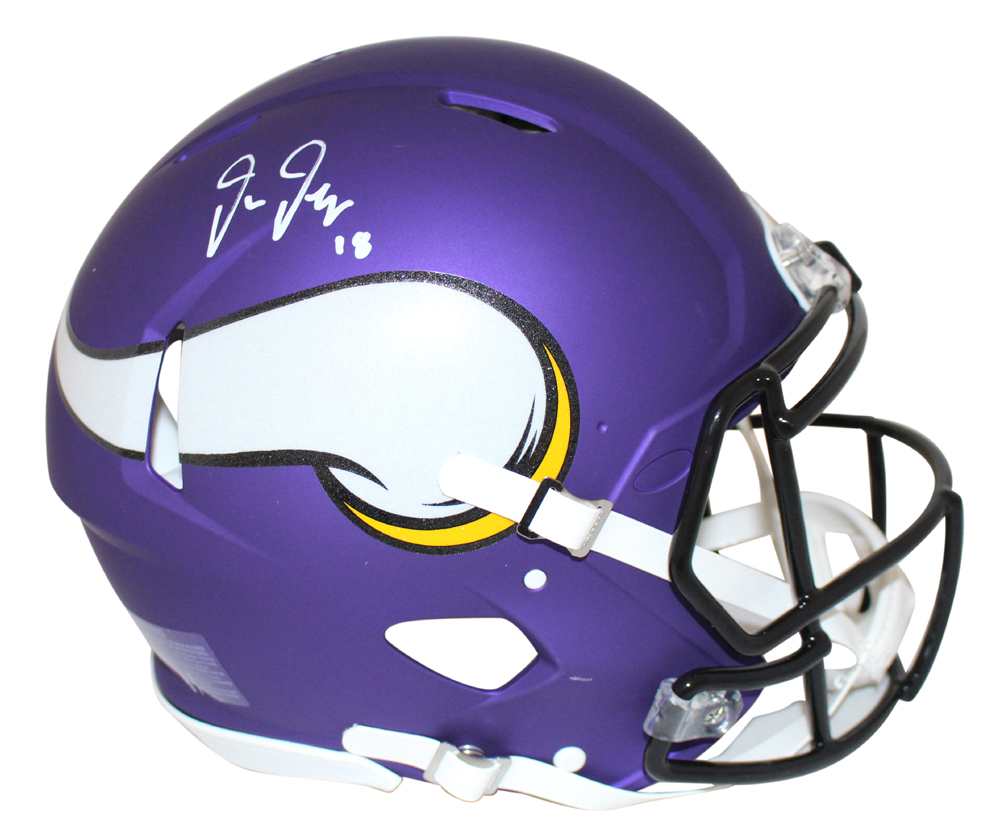 Justin Jefferson Signed Minnesota Vikings Speed Authentic Helmet BAS 28504