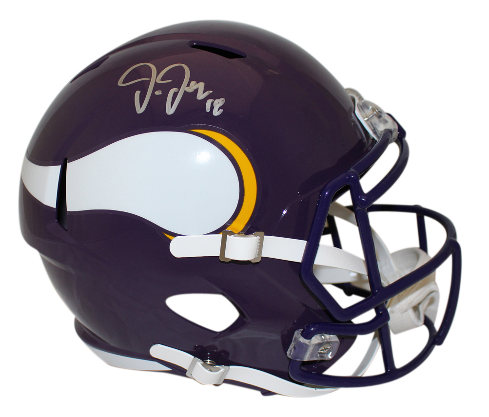 Justin Jefferson Signed Minnesota Vikings F/S 1983-01 Speed Helmet BAS