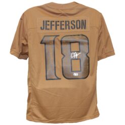 Justin Jefferson Autographed Minnesota Vikings Nike MED STS Jersey Beckett 52902