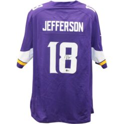 Justin Jefferson Signed Minnesota Vikings Nike Purple XL Jersey Beckett W 56178