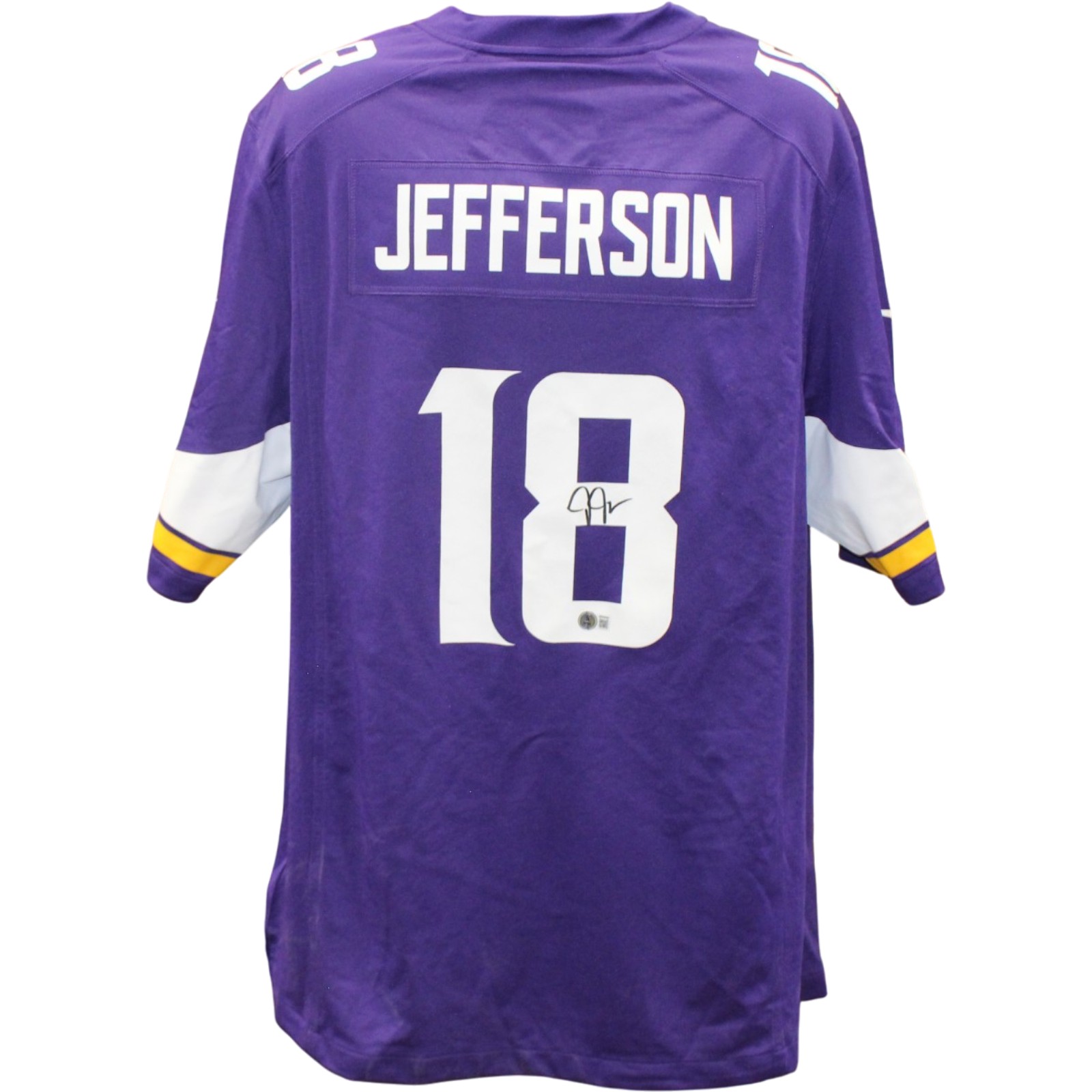 Justin Jefferson Signed Minnesota Vikings Nike Purple XL Jersey Beckett W 56178