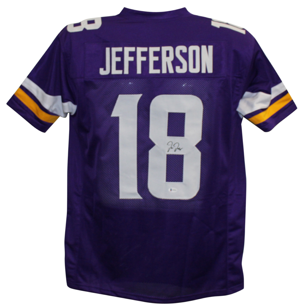 Justin Jefferson Signed Custom Purple Football Jersey