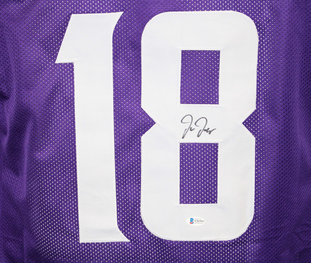 Justin Jefferson Autographed/Signed College Style Purple XL Jersey BAS 27710