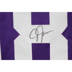 Justin Jefferson Autographed Pro Style Sz XL Purple Jersey Beckett Witness 57919
