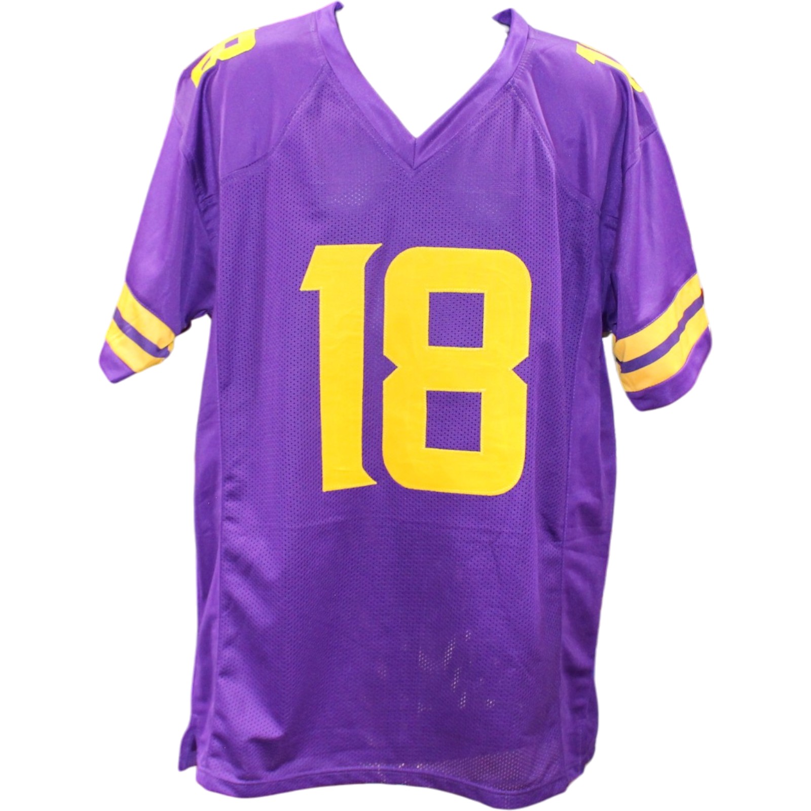 Justin Jefferson Autographed Pro Style Sz XL Purple Jersey Beckett Witness 57920 4 Justin Jefferson Autographed Pro Style Sz XL Purple Jersey Beckett Witness 57920