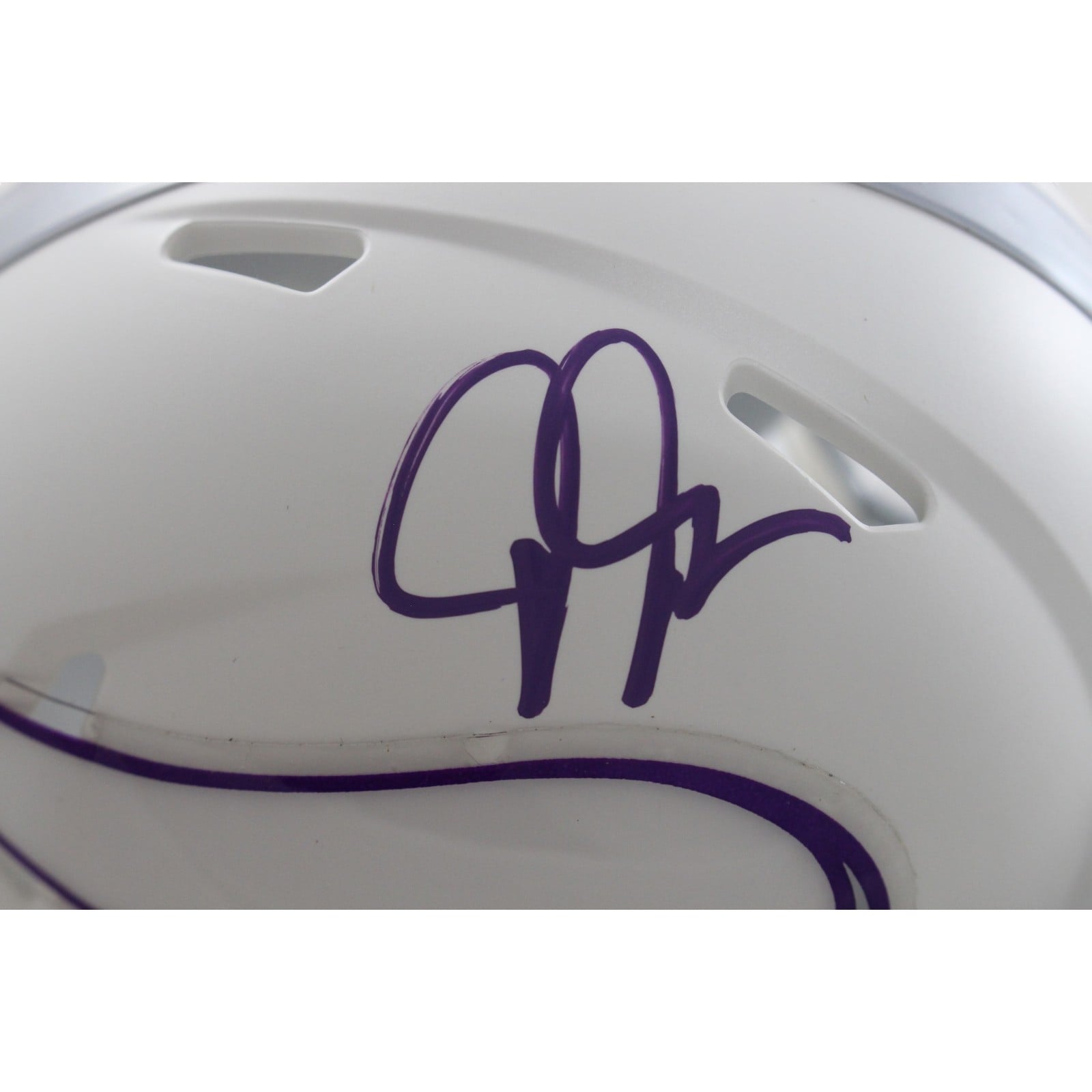 Justin Jefferson Autographed Minnesota Vikings Alt Mini Helmet Beckett WIT 58217 2 Justin Jefferson Autographed Minnesota Vikings Alt Mini Helmet Beckett WIT 58217