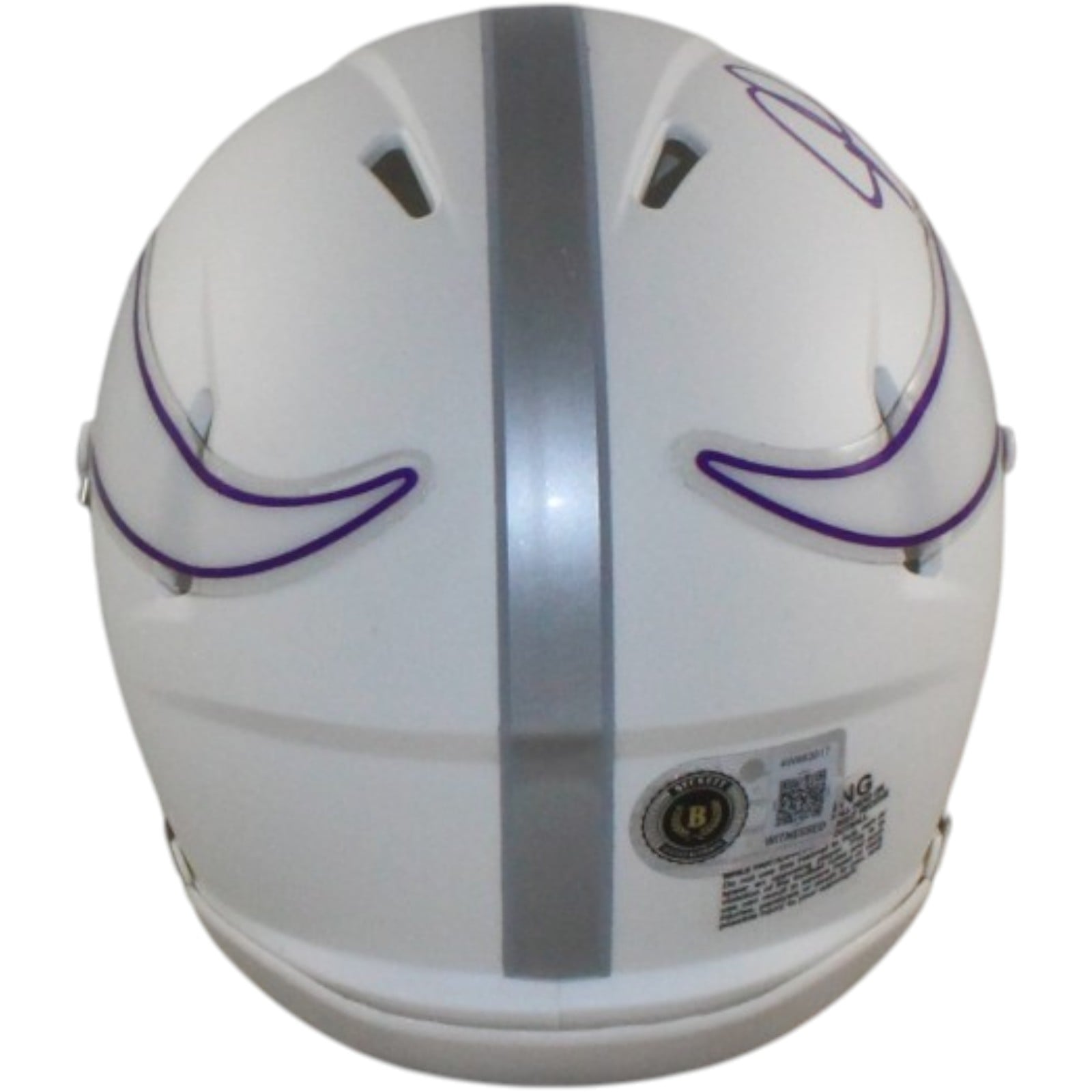 Justin Jefferson Autographed Minnesota Vikings Alt Mini Helmet Beckett WIT 58217 3 Justin Jefferson Autographed Minnesota Vikings Alt Mini Helmet Beckett WIT 58217