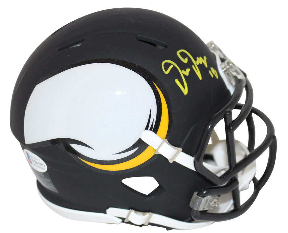 Justin Jefferson Autographed Minnesota Vikings AMP Mini Helmet BAS 27714
