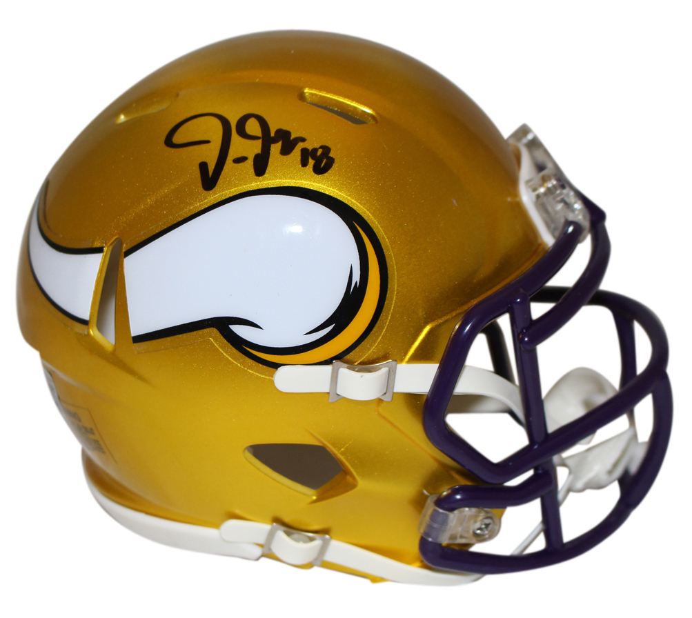 Justin Jefferson Autographed Minnesota Vikings Flash Mini Helmet