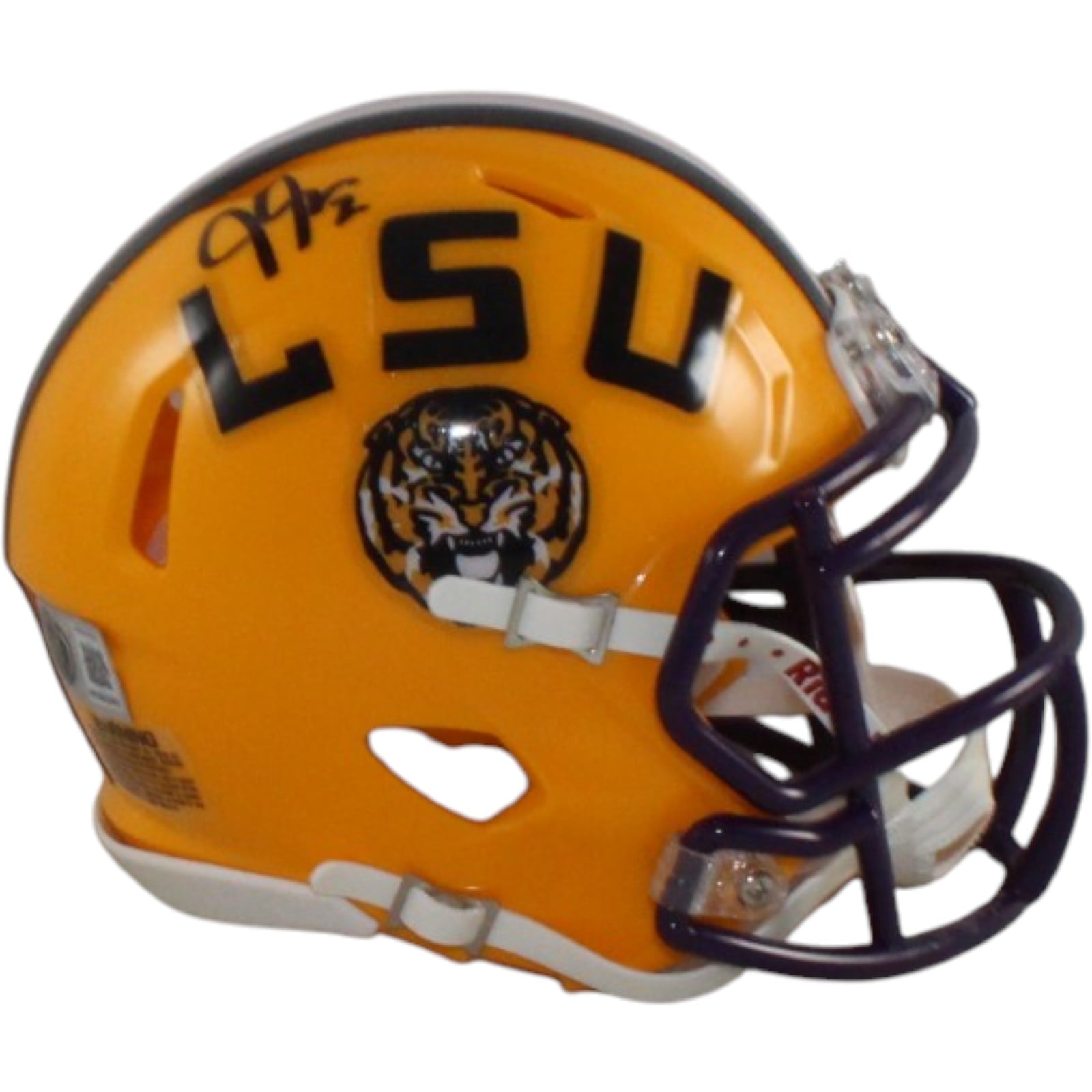 Justin Jefferson Autographed/Signed LSU Tigers Mini Helmet Beckett Witness 58217 1 Justin Jefferson Autographed/Signed LSU Tigers Mini Helmet Beckett Witness 58217