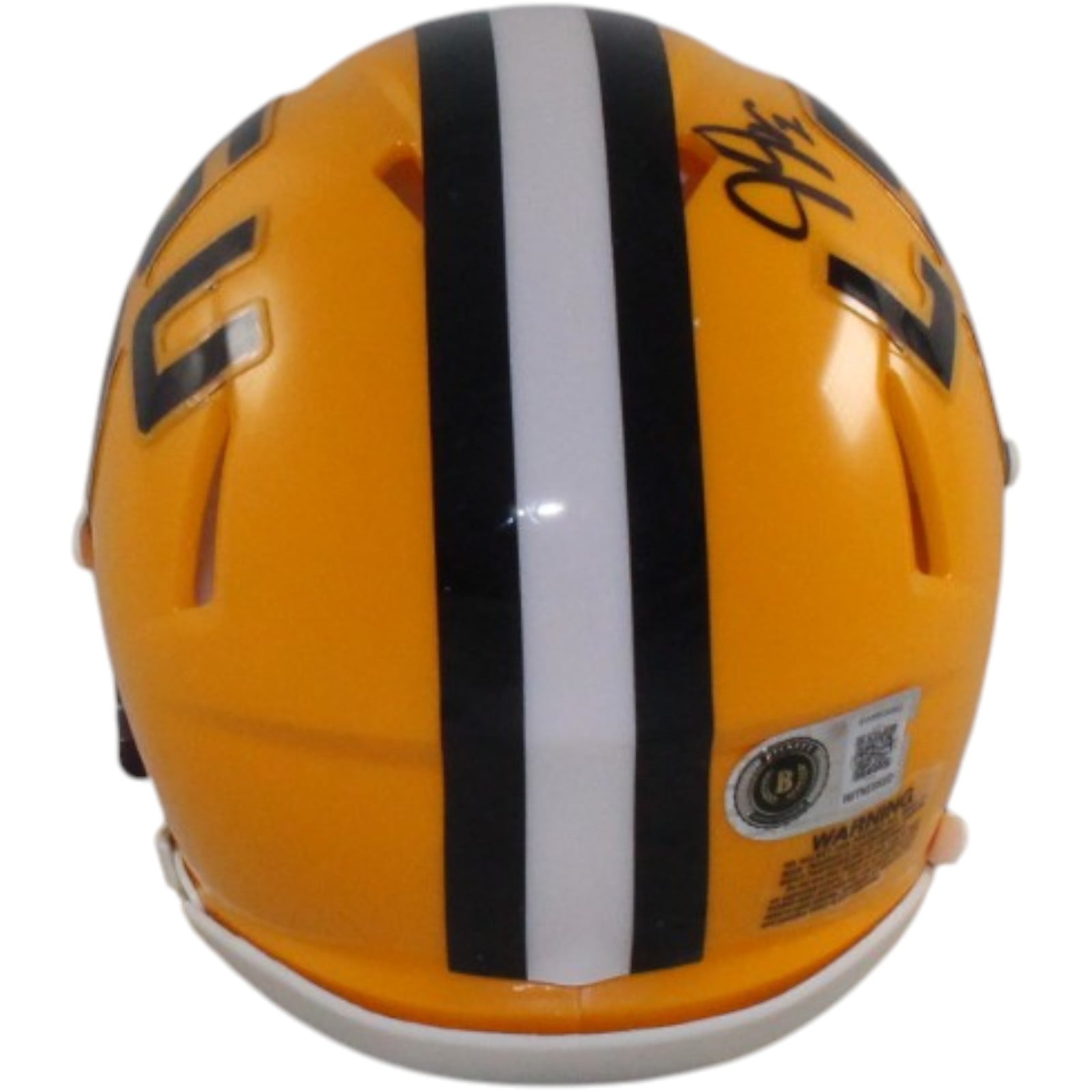 Justin Jefferson Autographed/Signed LSU Tigers Mini Helmet Beckett Witness 58217 3 Justin Jefferson Autographed/Signed LSU Tigers Mini Helmet Beckett Witness 58217