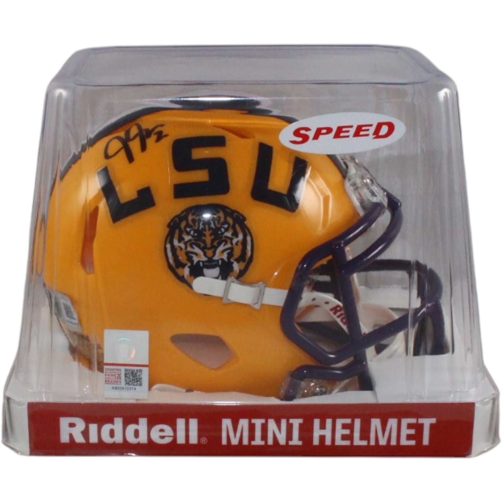 Justin Jefferson Autographed/Signed LSU Tigers Mini Helmet Beckett Witness 58217 5 Justin Jefferson Autographed/Signed LSU Tigers Mini Helmet Beckett Witness 58217