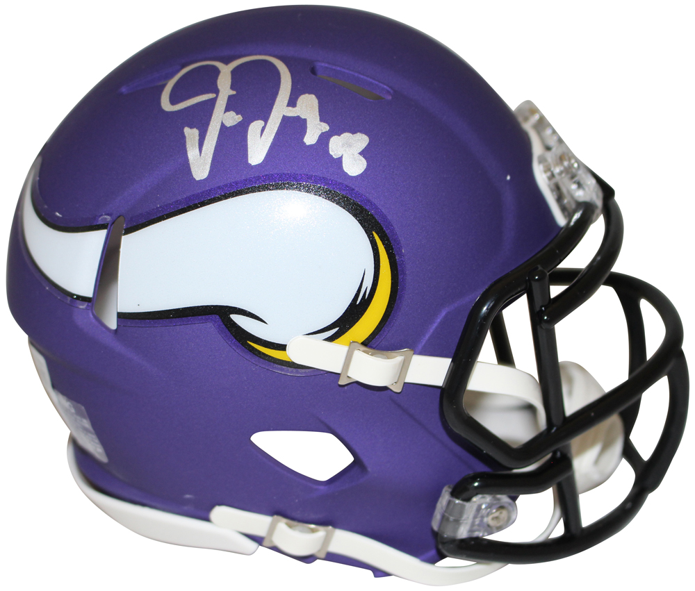 Justin Jefferson Autographed Minnesota Vikings Speed Mini Helmet Beckett
