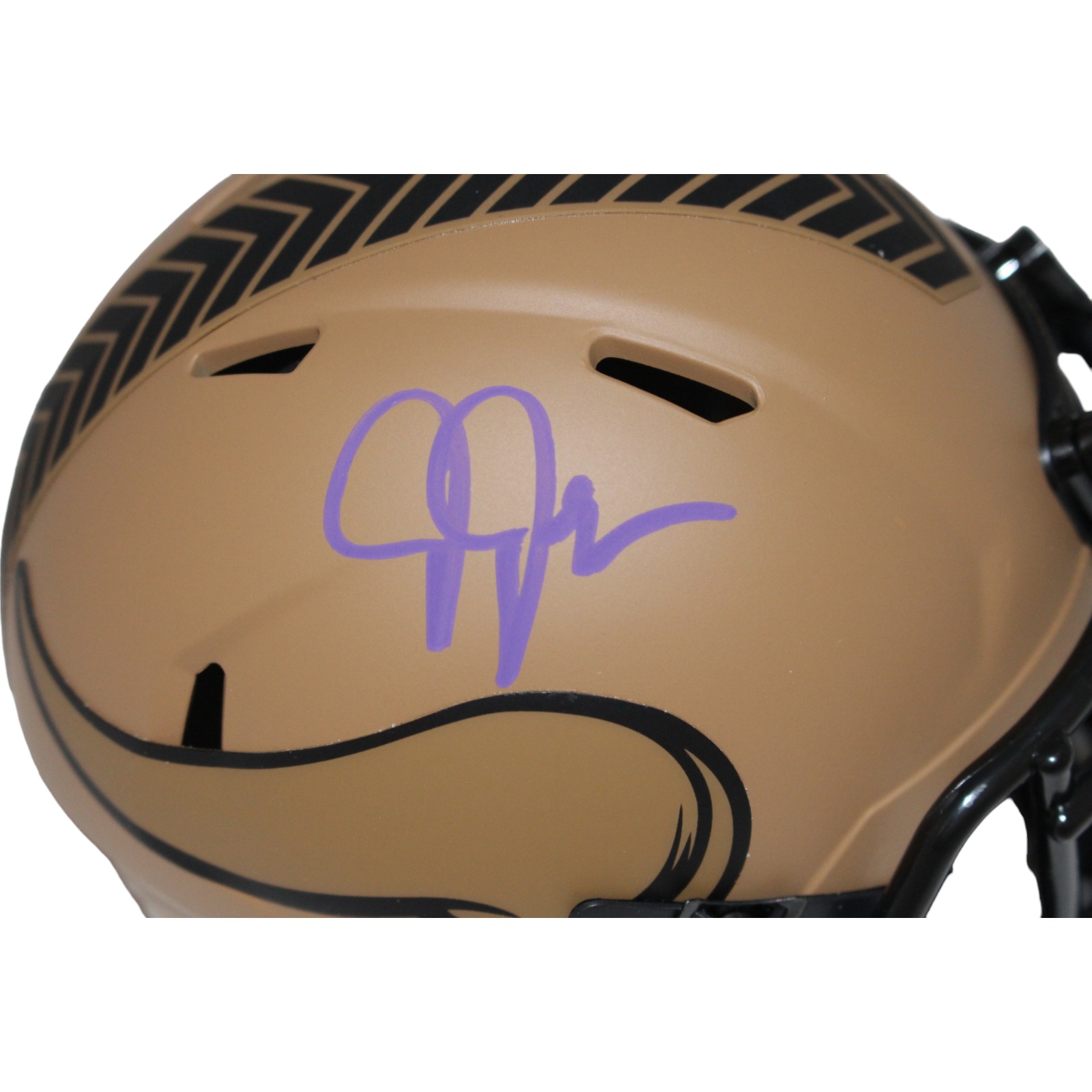 Justin Jefferson Signed Minnesota Vikings Salute Mini Helmet Beckett