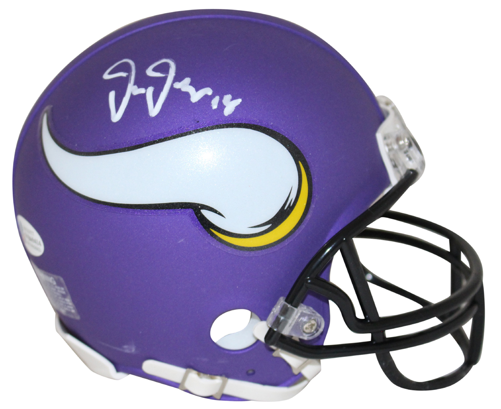 Justin Jefferson Autographed/Signed Minnesota Vikings Mini Helmet BAS 27711