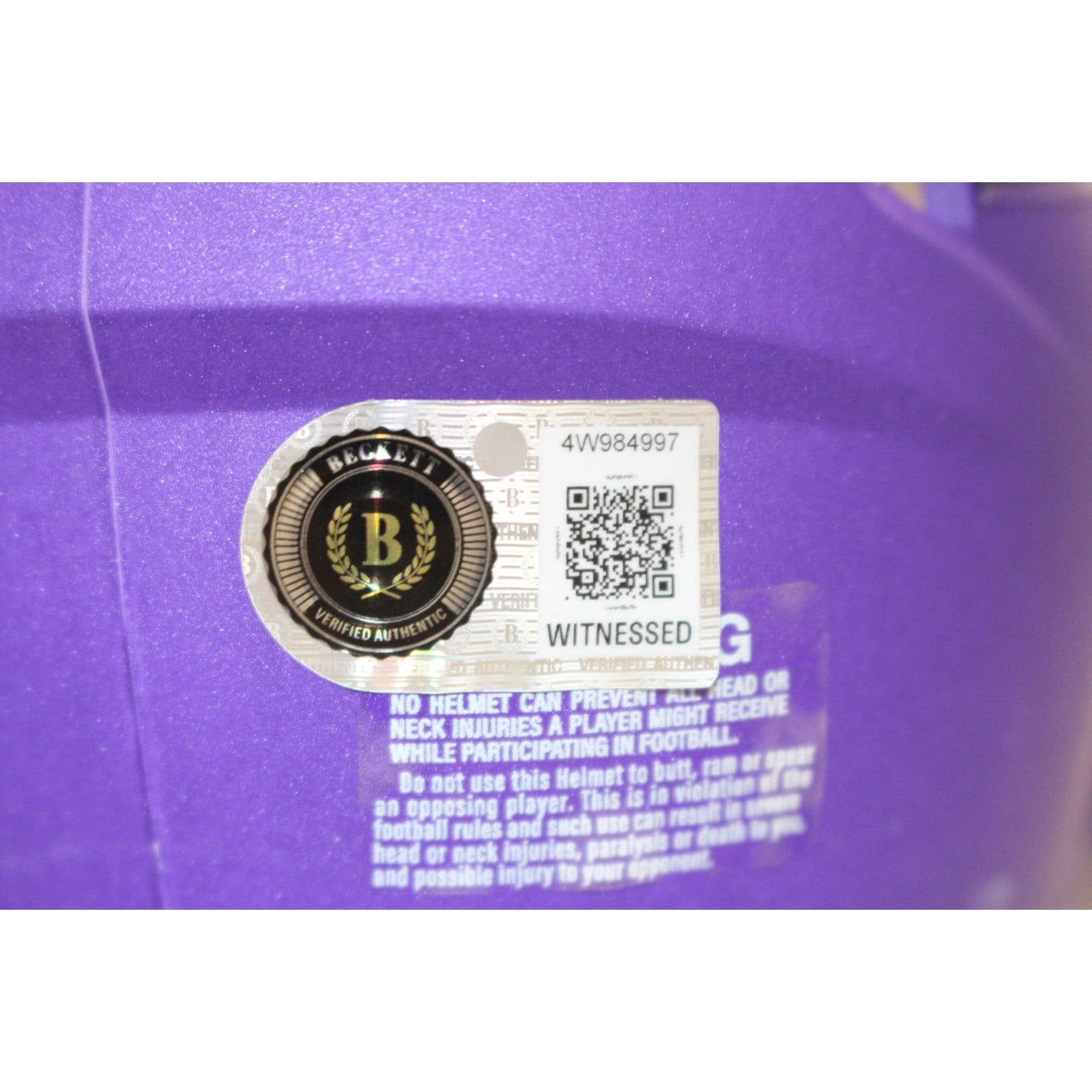 Justin Jefferson Autographed Minnesota Vikings Mini Helmet Beckett WIT 58219 4 Justin Jefferson Autographed Minnesota Vikings Mini Helmet Beckett WIT 58219