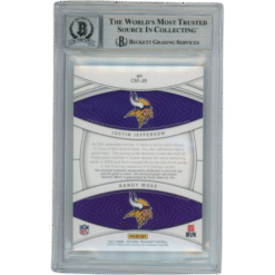 Randy Moss Justin Jefferson Signed National Treasure Trading Card Beckett 53862