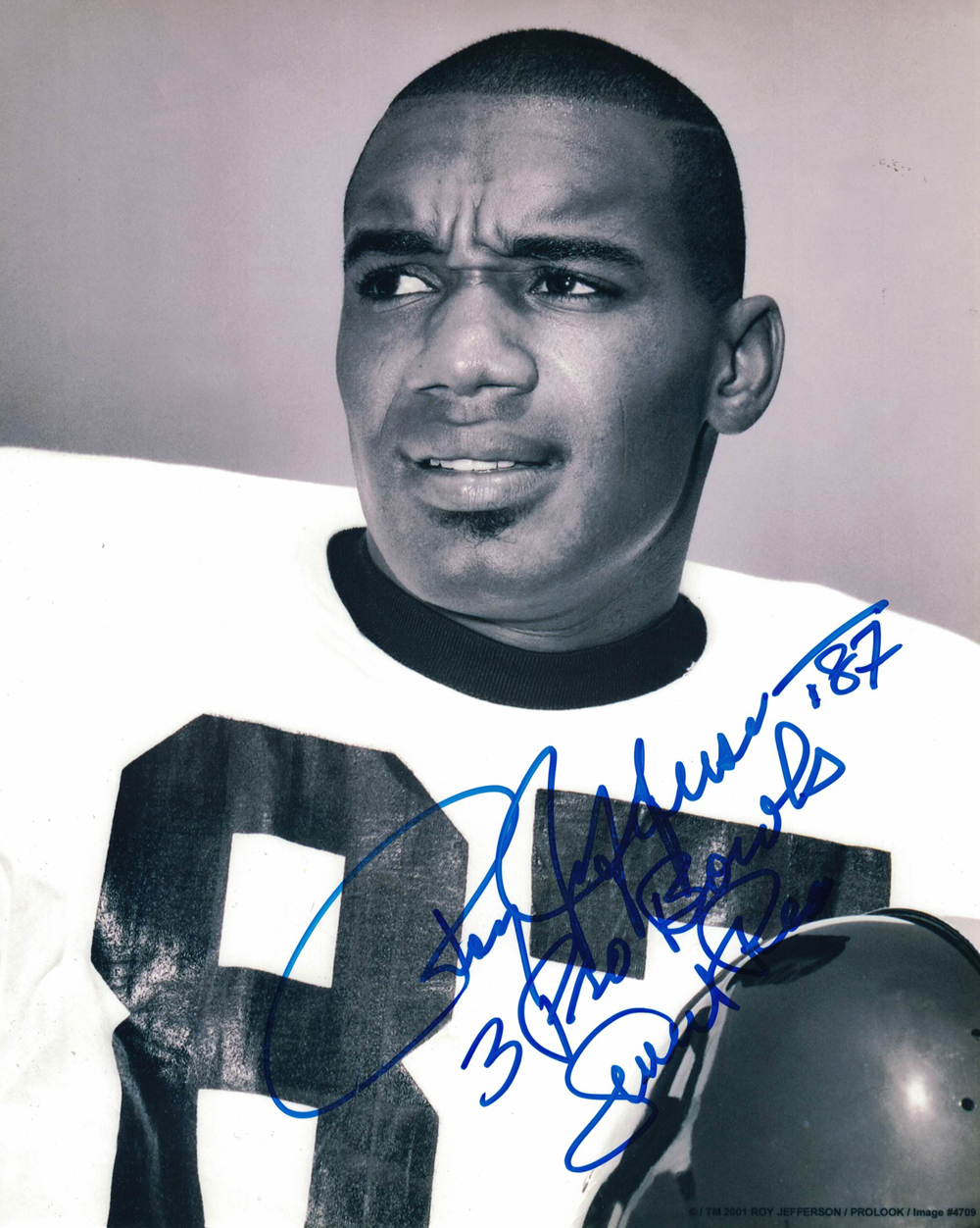 Roy Jefferson Autographed/Signed Baltimore Colts 8x10 Photo 2 Insc 27855