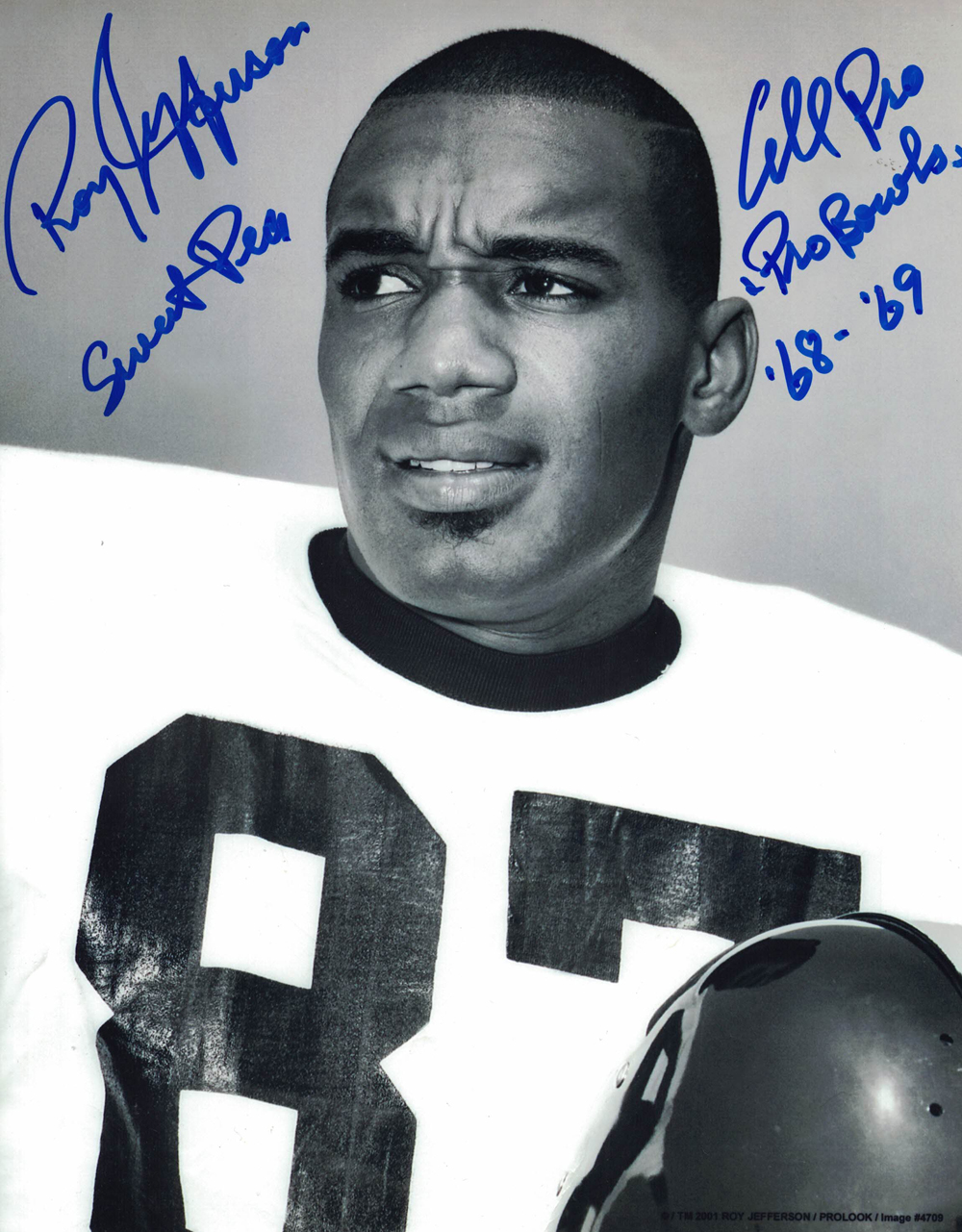 Roy Jefferson Autographed/Signed Baltimore Colts 8x10 Photo Stats 27854
