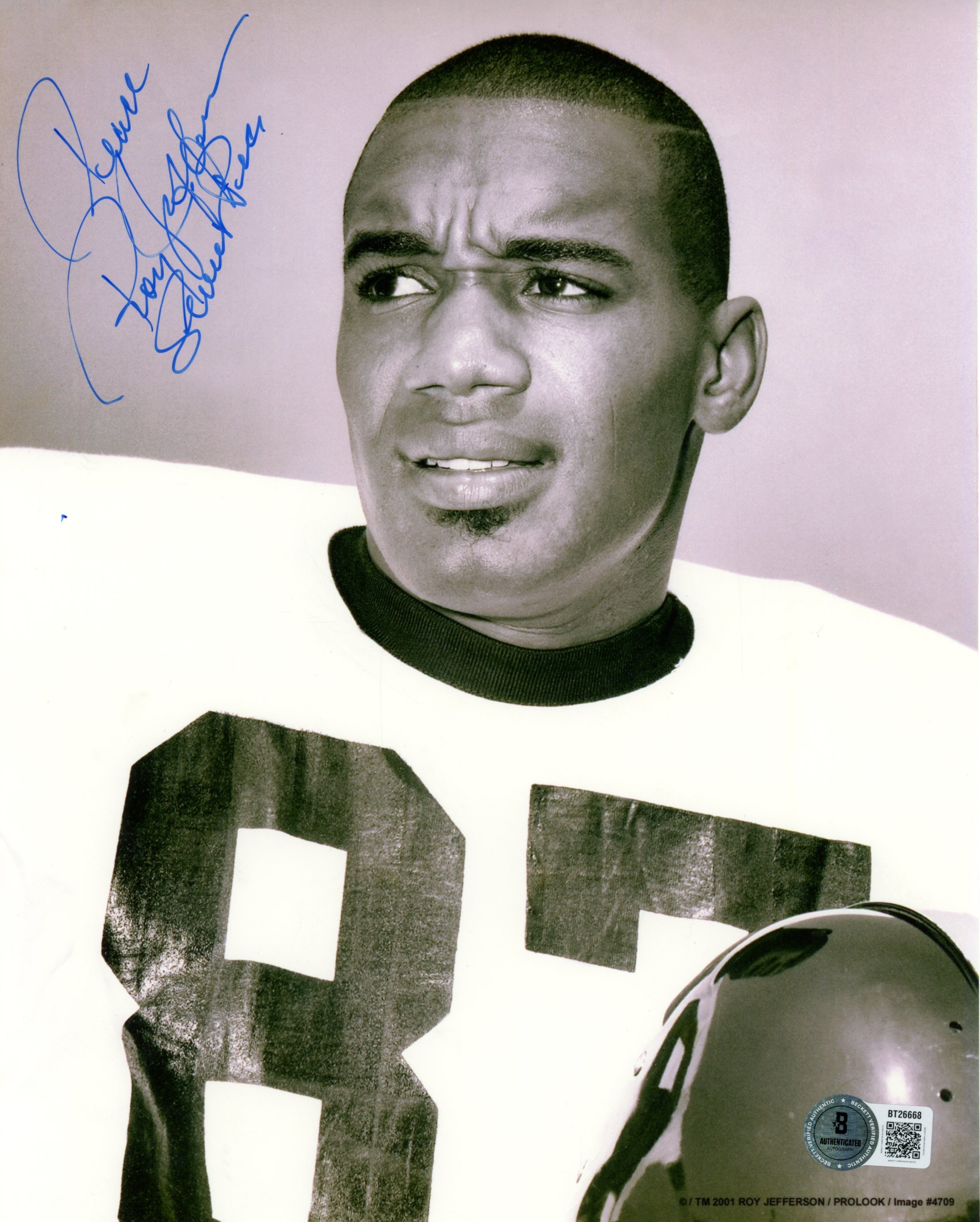 Roy Jefferson Autographed Washington Redskins 8x10 Photo Sweet Pea Beckett 56673
