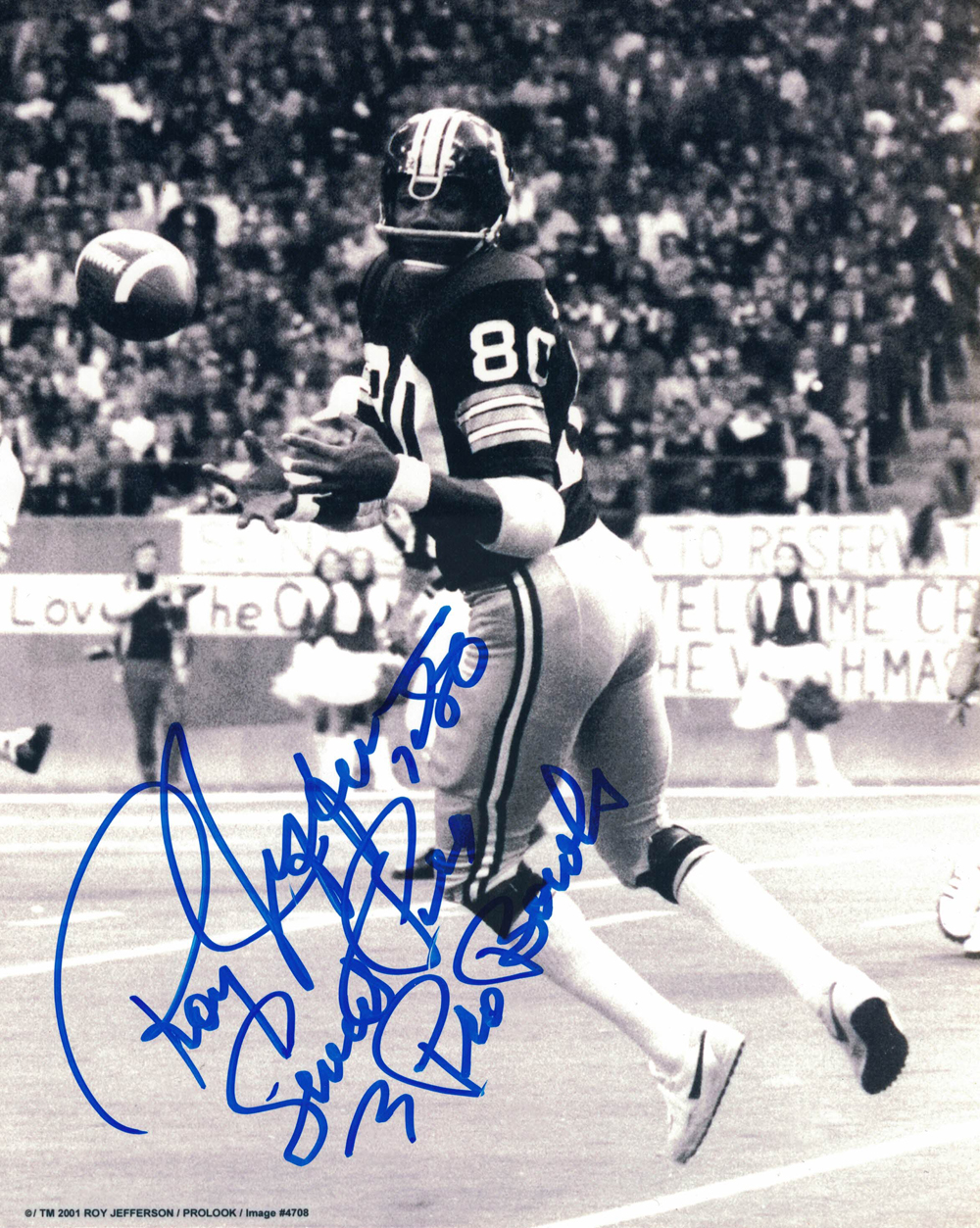Roy Jefferson Autographed Washington Redskins 8x10 Photo 2 Insc 27851