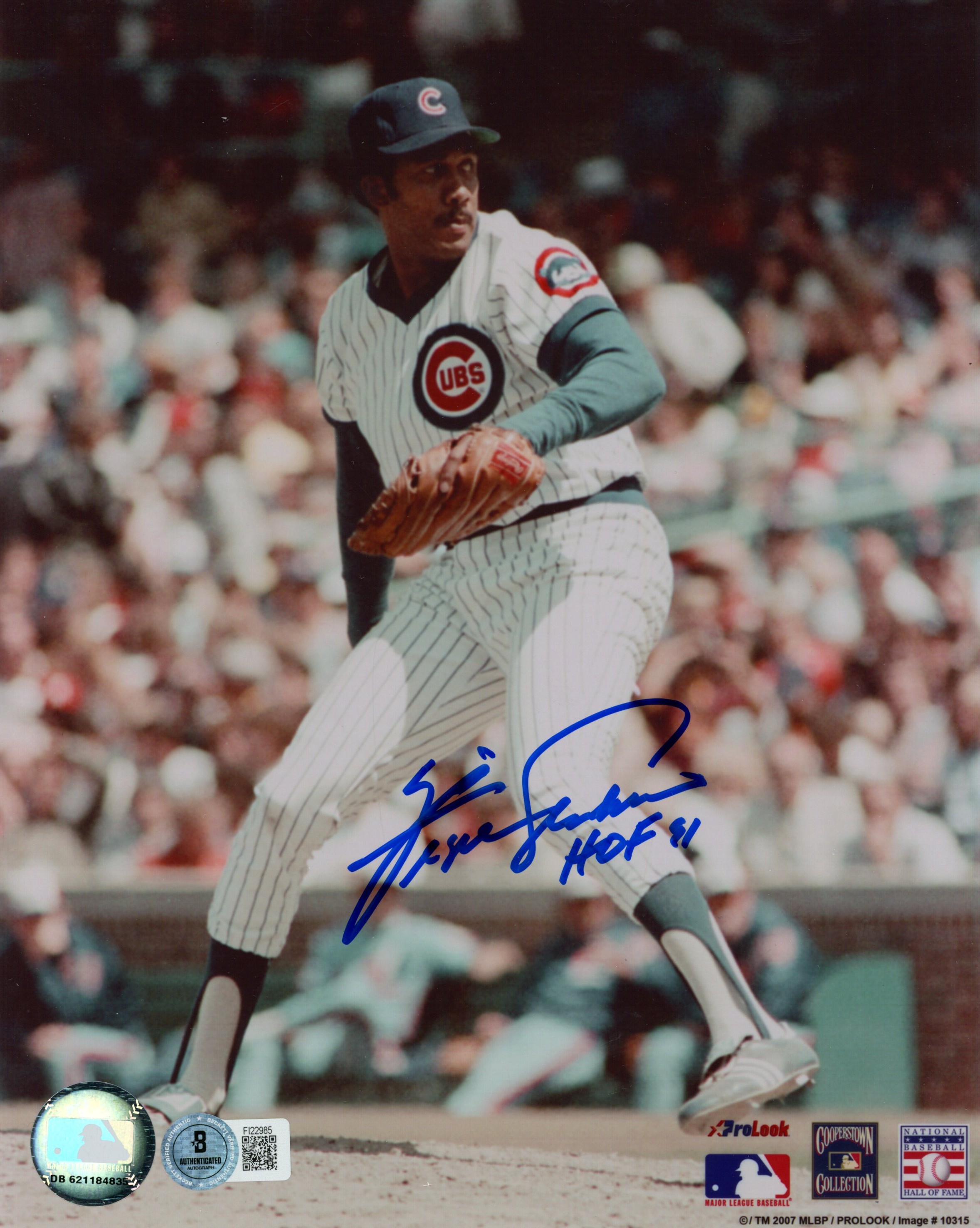 Fergie Jenkins Autographed/Signed Chicago Cubs 8x10 Photo HOF Beckett 57372