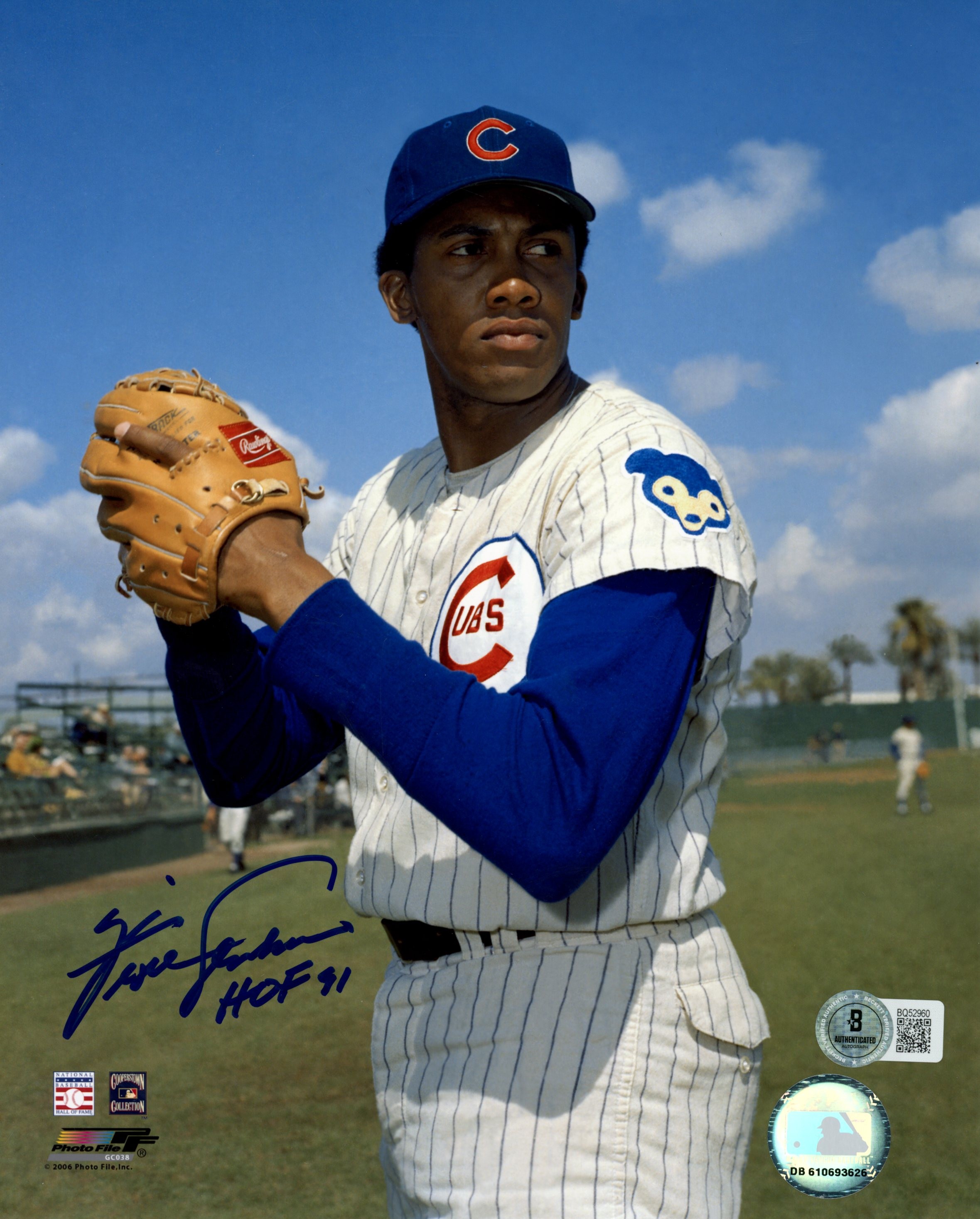 Fergie Jenkins Autographed/Signed Chicago Cubs 8x10 Photo HOF Beckett 57437