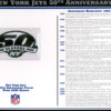 New York Jets 50th Anniversary Patch Stat Card Official Willabee & Ward