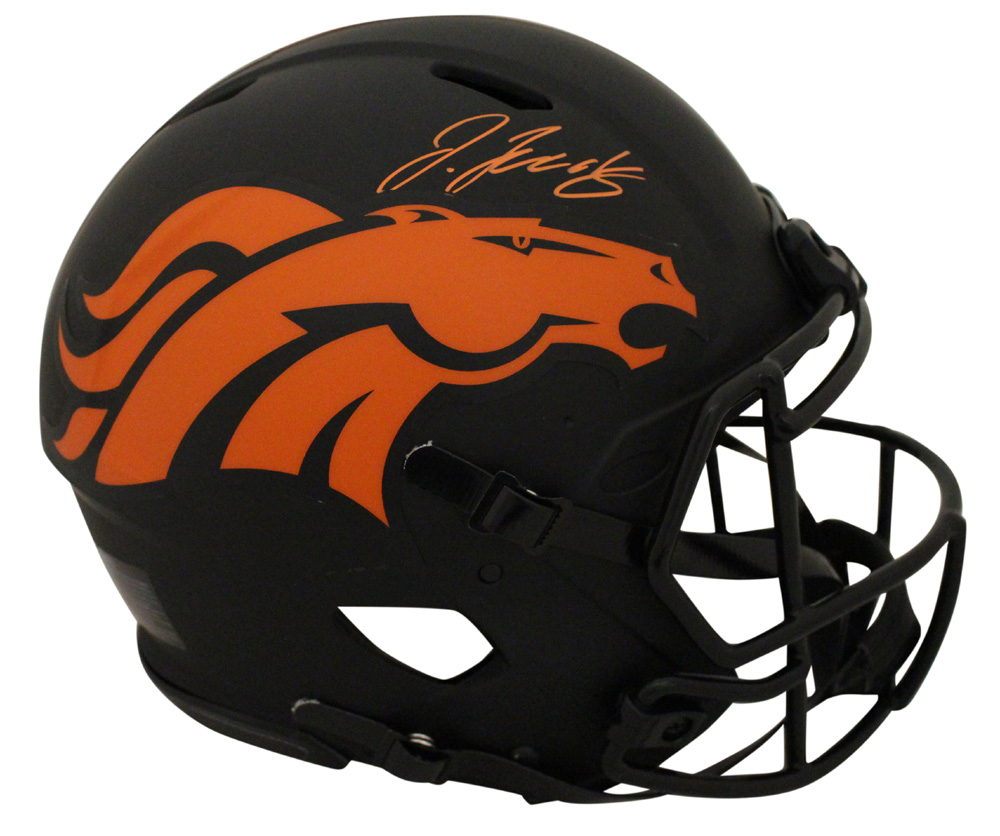 Jerry Jeudy Autographed Denver Broncos Authentic Eclipse Helmet BAS 28954