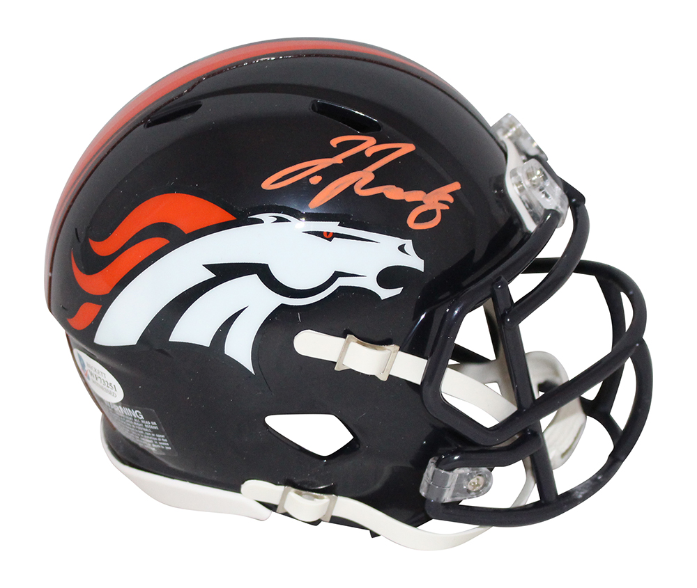 Jerry Jeudy Autographed/Signed Denver Broncos Speed Mini Helmet BAS 28957