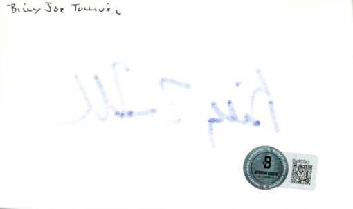 Billy Joe Tolliver Autographed New Orleans Saints Index Card Beckett 45366