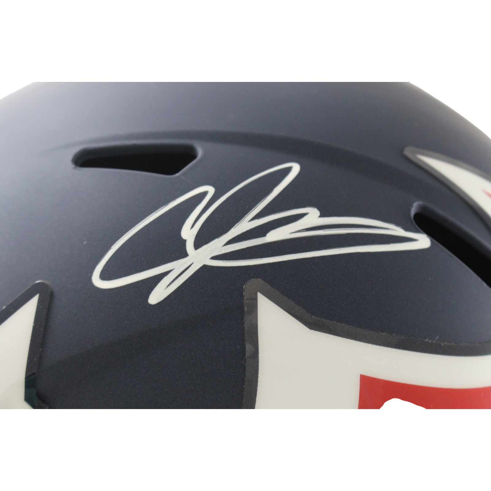Andre Johnson Autographed Houston Texans F/S AMP Helmet Beckett Witness 55454