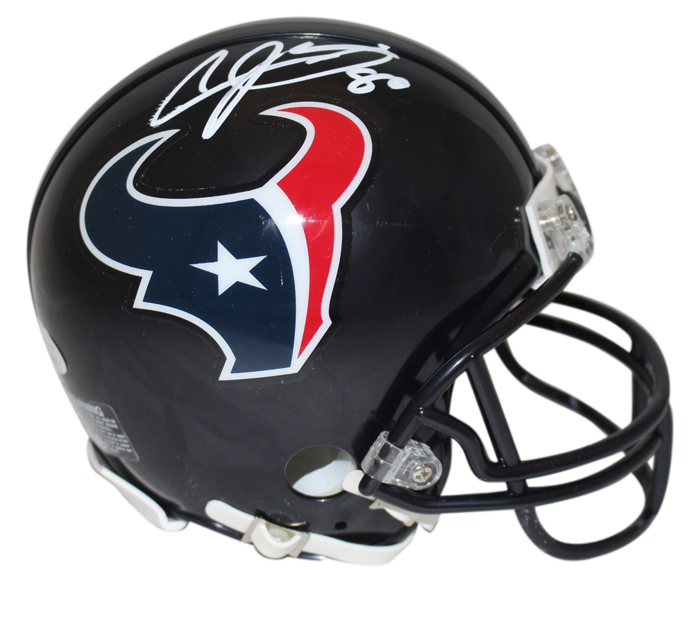 Andre Johnson Autographed/Signed Houston Texans VSR4 Mini Helmet JSA