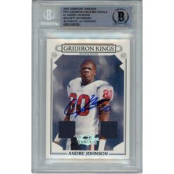 Andre Johnson Autographed 2007 Gridiron Kings /250 Trading Card Beckett 47937