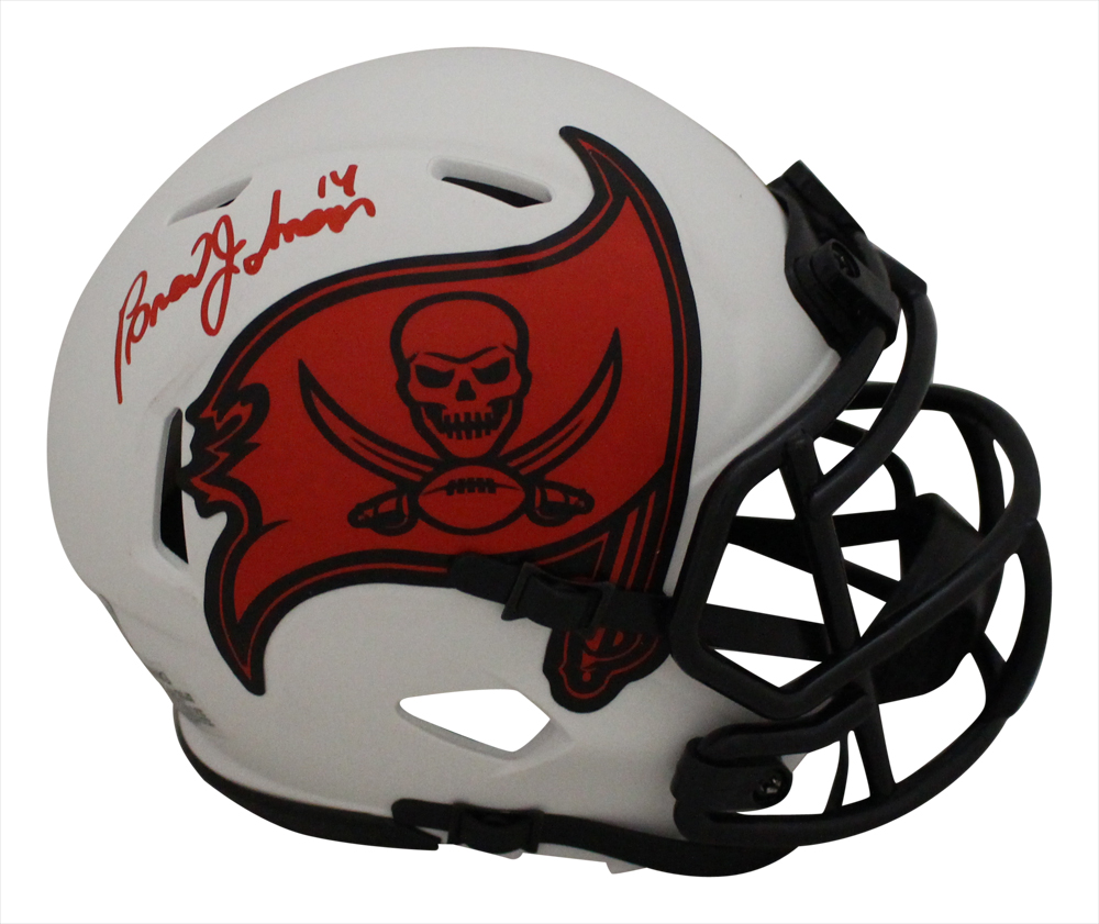 Brad Johnson Autographed Tampa Bay Buccaneers Lunar Mini Helmet BAS