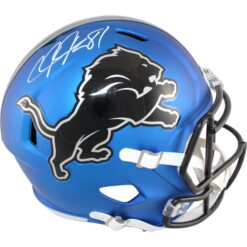 Calvin Johnson Autographed Detroit Lions F/S 24 Alt Helmet Beckett Witness 51788