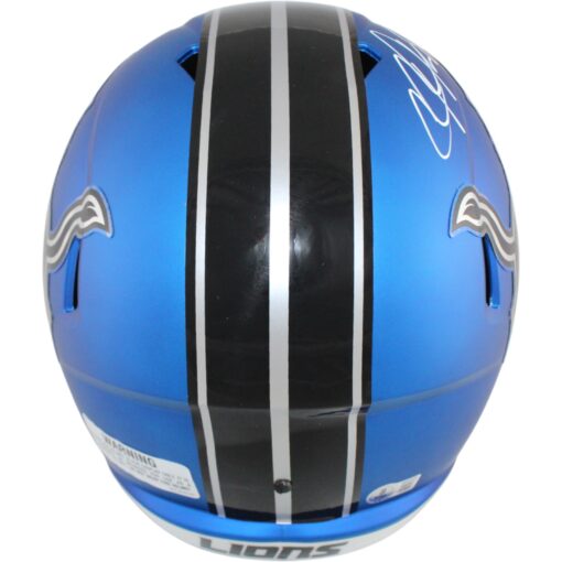 Calvin Johnson Autographed Detroit Lions F/S 24 Alt Helmet Beckett Witness 51788