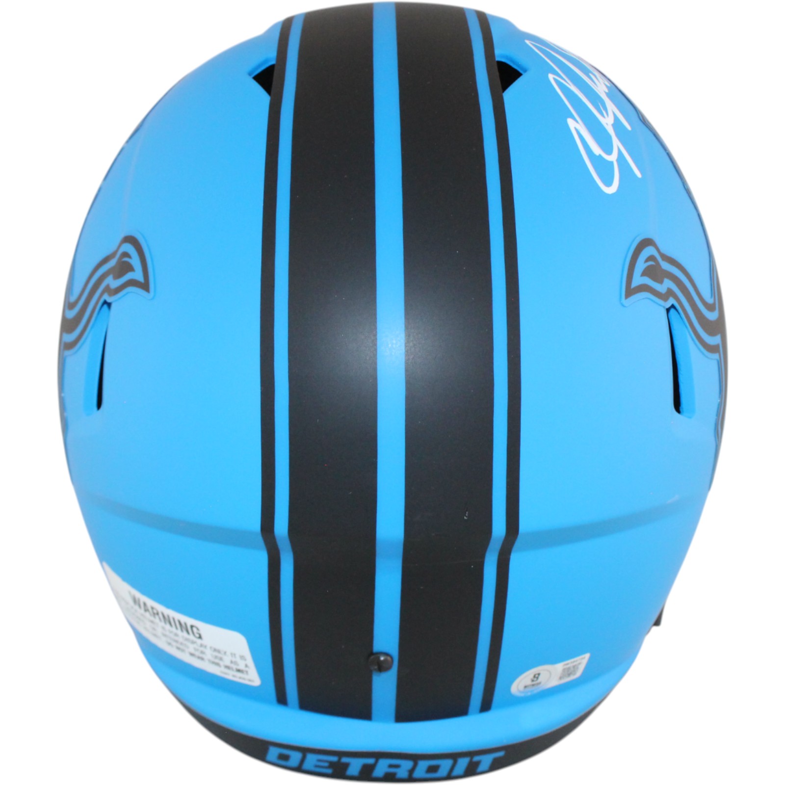 Calvin Johnson Autographed Detroit Lions F/S Rave Helmet Beckett Witness 51796 3 Calvin Johnson Autographed Detroit Lions F/S Rave Helmet Beckett Witness 51796