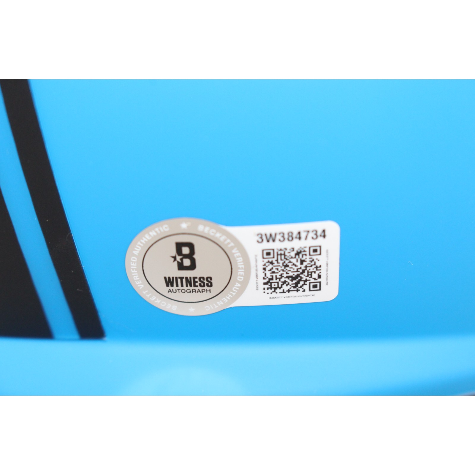 Calvin Johnson Autographed Detroit Lions F/S Rave Helmet Beckett Witness 51796 4 Calvin Johnson Autographed Detroit Lions F/S Rave Helmet Beckett Witness 51796