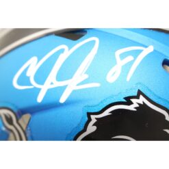 Calvin Johnson Autographed Detroit Lions 24 Alt Mini Helmet Beckett WIT 51770