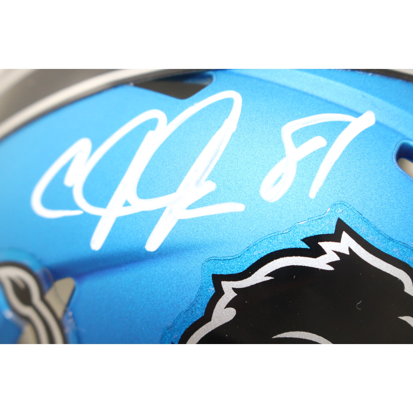 Calvin Johnson Autographed Detroit Lions 24 Alt Mini Helmet Beckett WIT 51770 2 Calvin Johnson Autographed Detroit Lions 24 Alt Mini Helmet Beckett WIT 51770