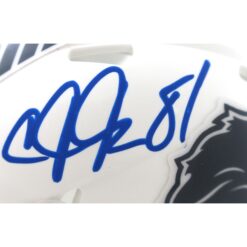 Calvin Johnson Autographed Detroit Lions 24 STS Mini Helmet Beckett WIT 51776