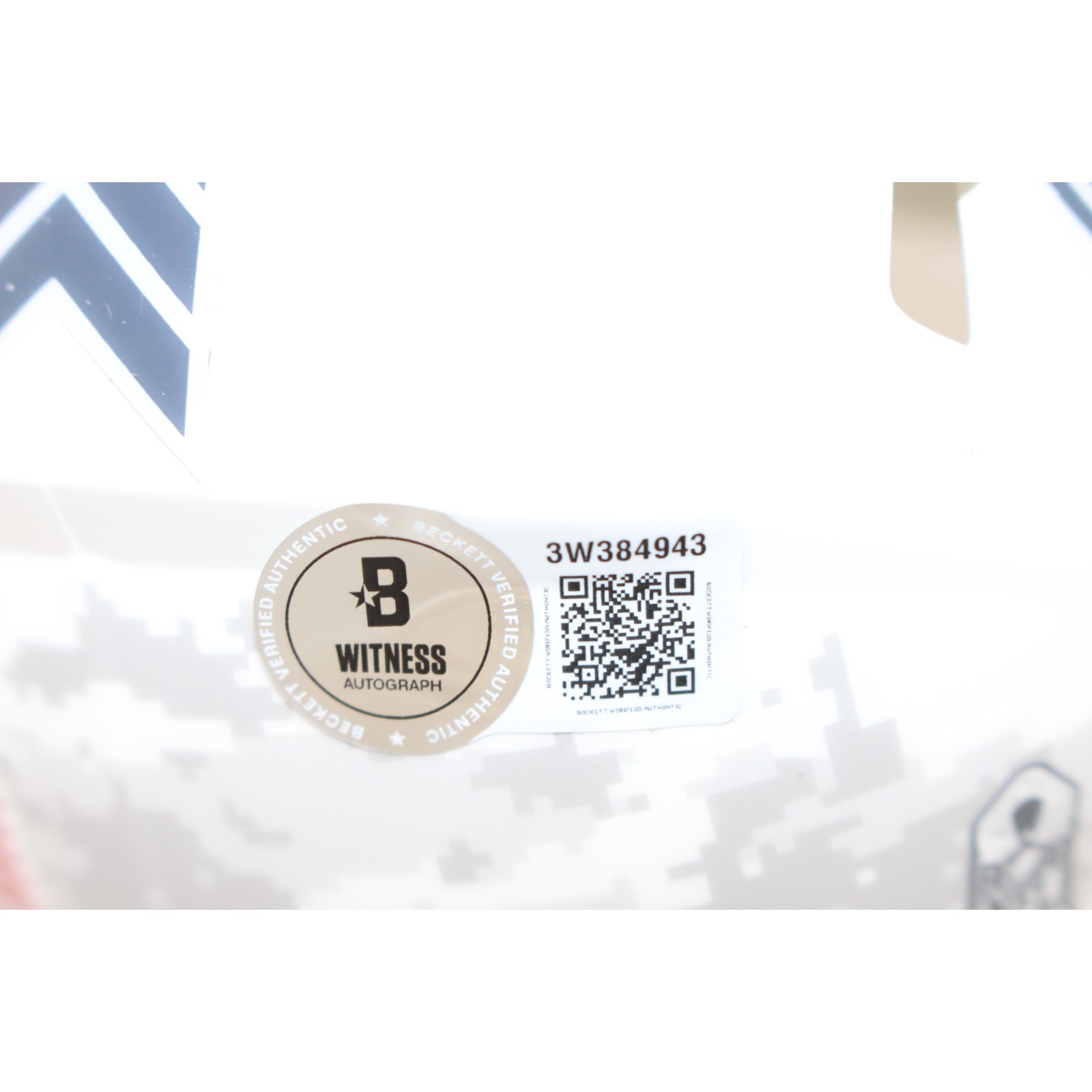 Calvin Johnson Autographed Detroit Lions 24 STS Mini Helmet Beckett WIT 51776 4 Calvin Johnson Autographed Detroit Lions 24 STS Mini Helmet Beckett WIT 51776