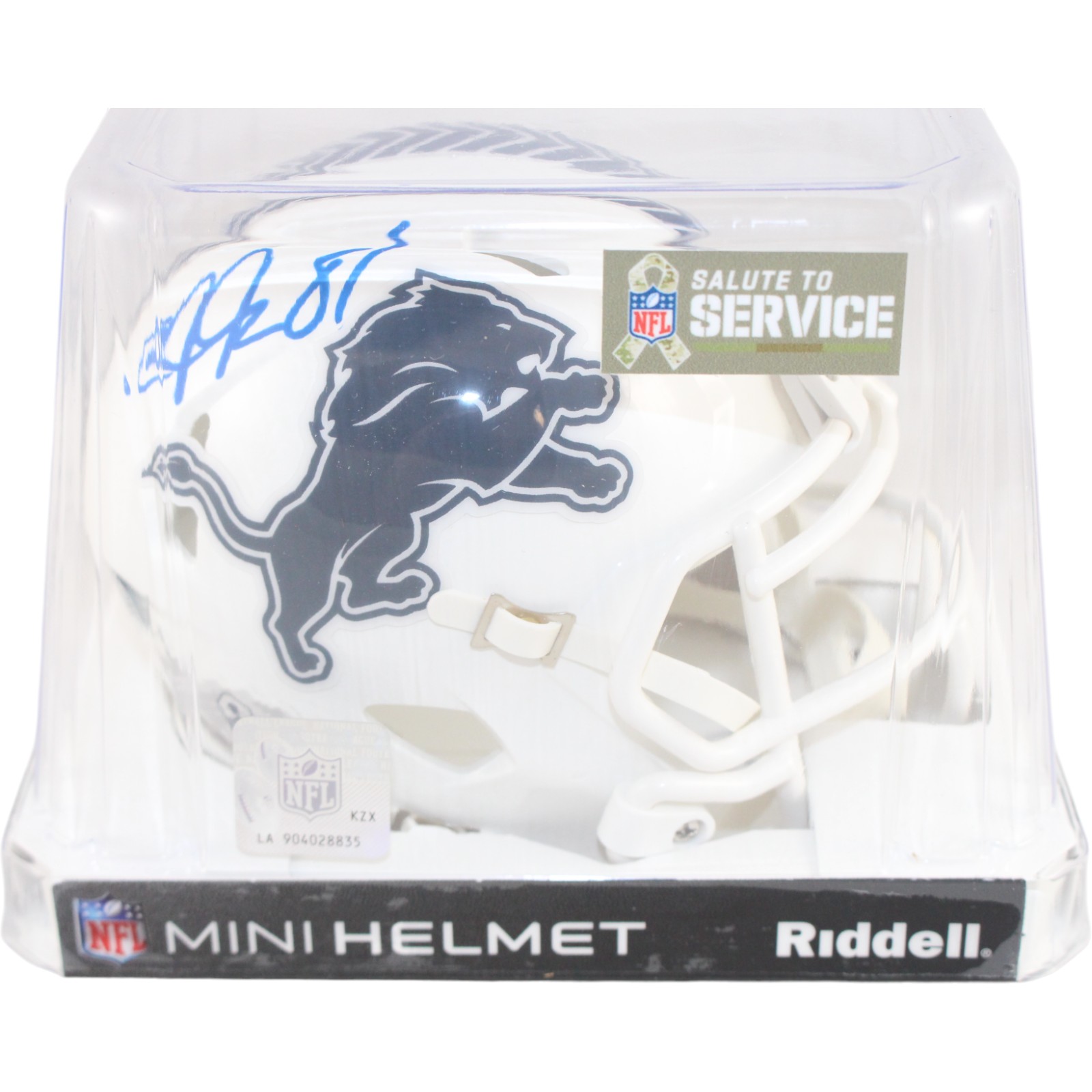 Calvin Johnson Autographed Detroit Lions 24 STS Mini Helmet Beckett WIT 51776 5 Calvin Johnson Autographed Detroit Lions 24 STS Mini Helmet Beckett WIT 51776