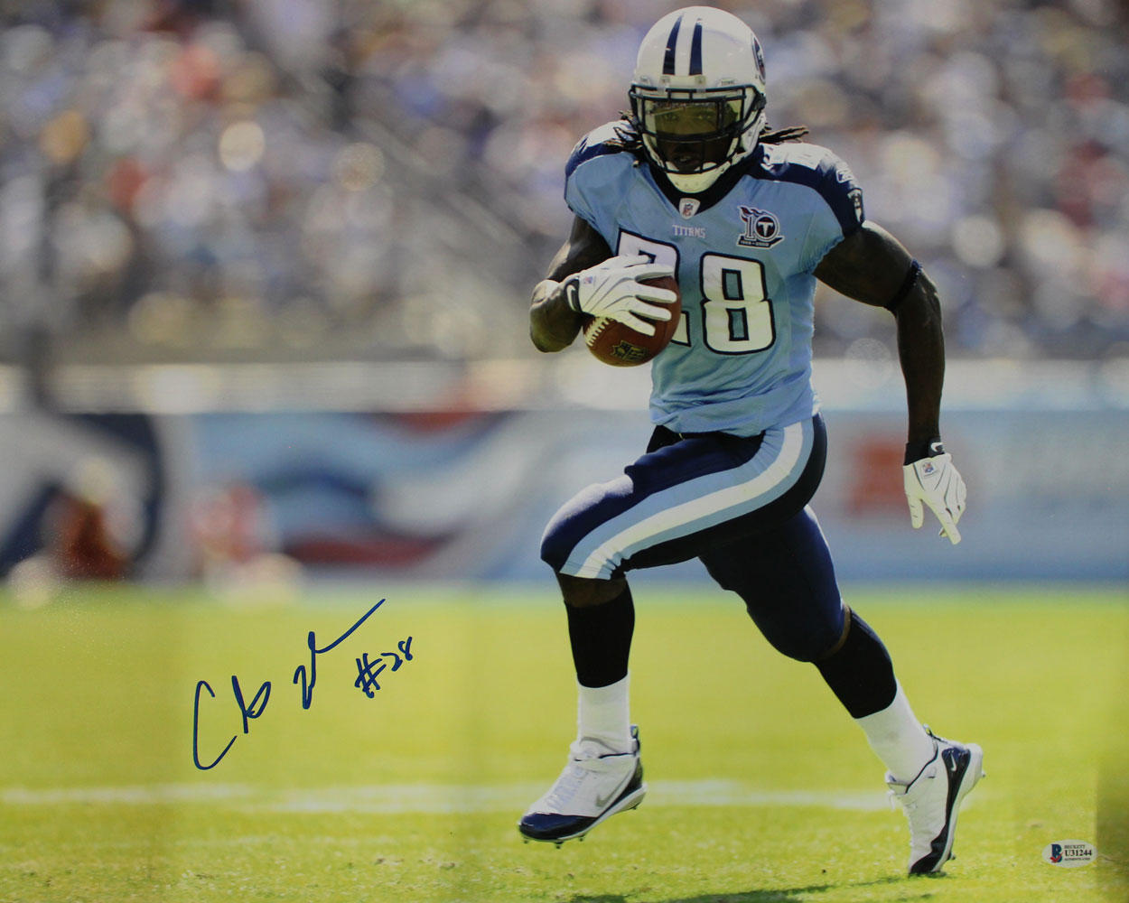 Chris Johnson Autographed/Signed Tennessee Titans 16x20 Photo BAS 29123