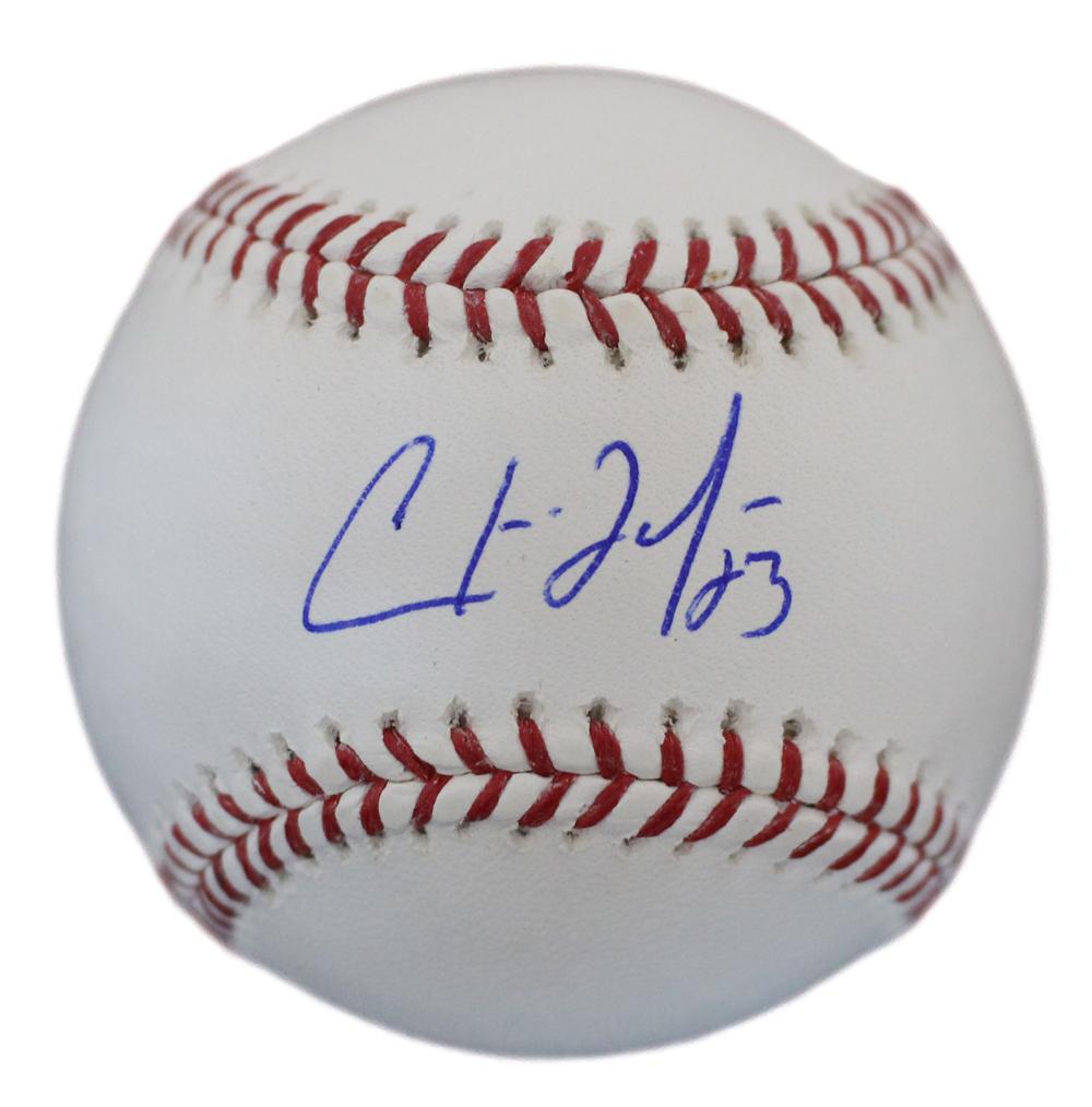 Chris Johnson Autographed/Signed Atlanta Braves OML Baseball JSA 24690