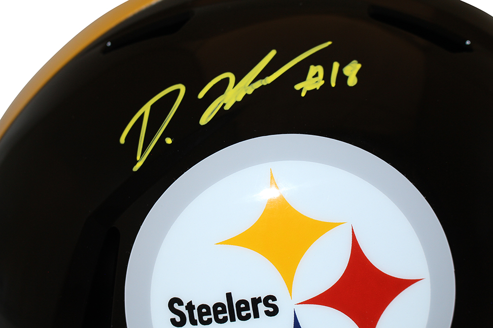 Diontae Johnson Autographed Pittsburgh Steelers F/S Speed Helmet Beckett
