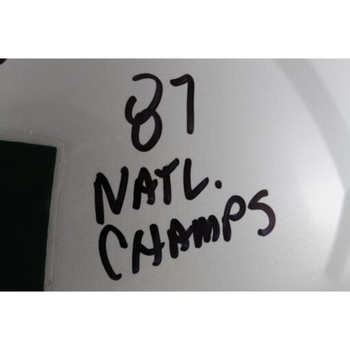 Jimmy Johnon Signed Miami Hurricanes Authentic Helmet 87 Champs Beckett 50130