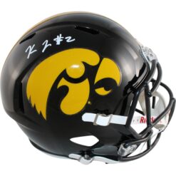 Kaleb Johnson Autographed Iowa Hawkeyes F/S Helmet Beckett Witness 51690