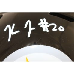 Kaleb Johnson Autographed Pittsburgh Steelers F/S Helmet Beckett Witness 51687